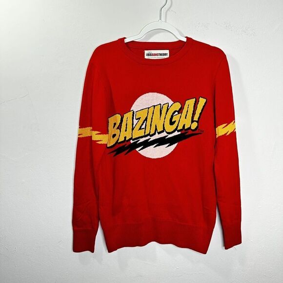 Men's The Big Bang Theory "Bazinga" Crew Neck Pullover Sweater Size Small (MS2) - Picture 3 of 9